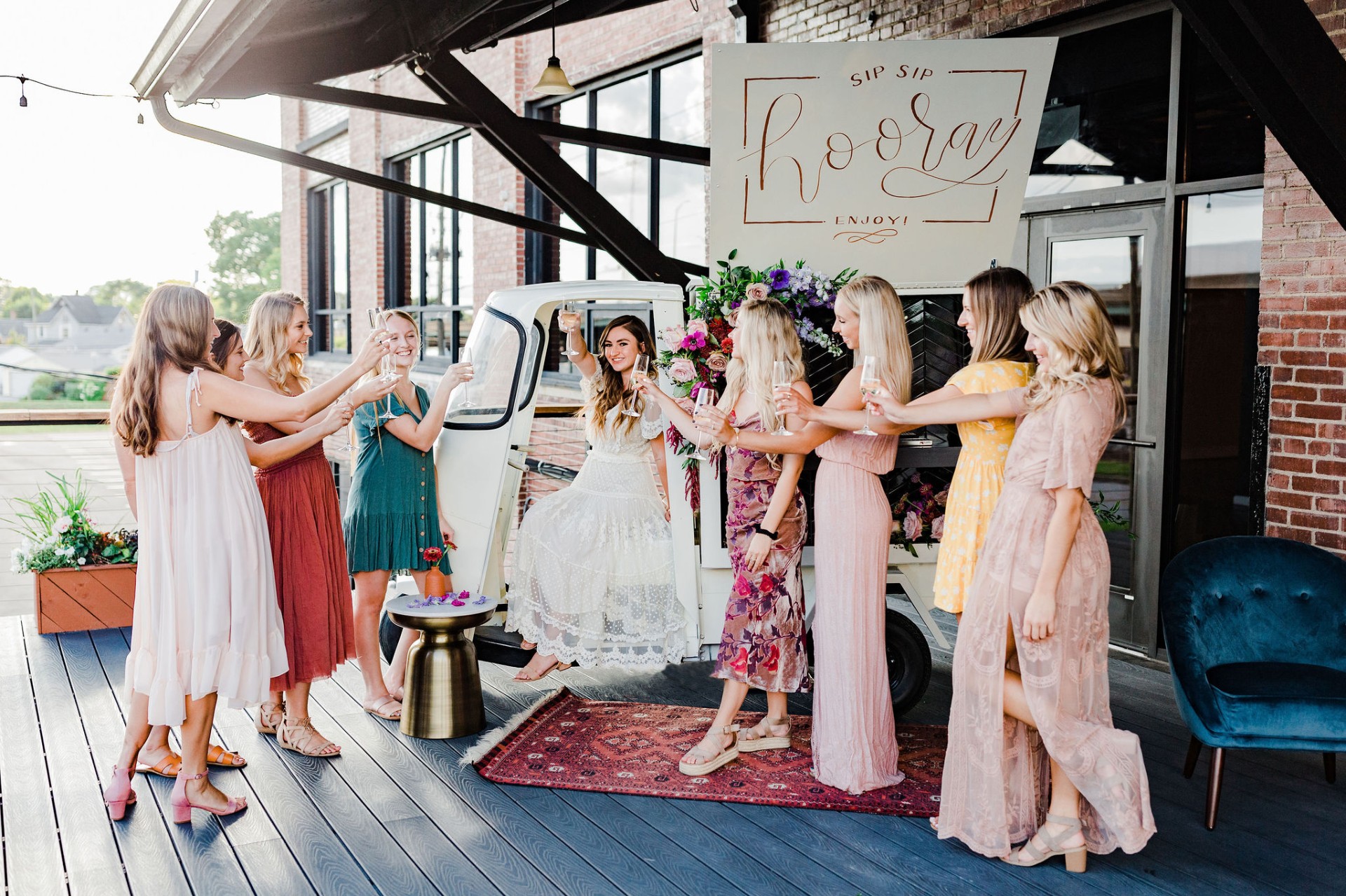 Elegant keg tap system at a wedding reception